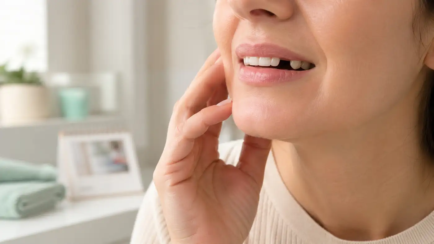 Čekání na implantát nebo můstek po vytržení zubu