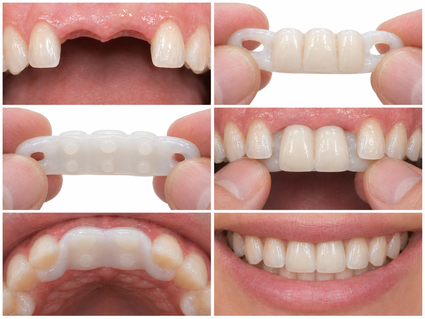 Fotografické vysvětlení principu rozsáhlejší náhrady s přidanou Coregou