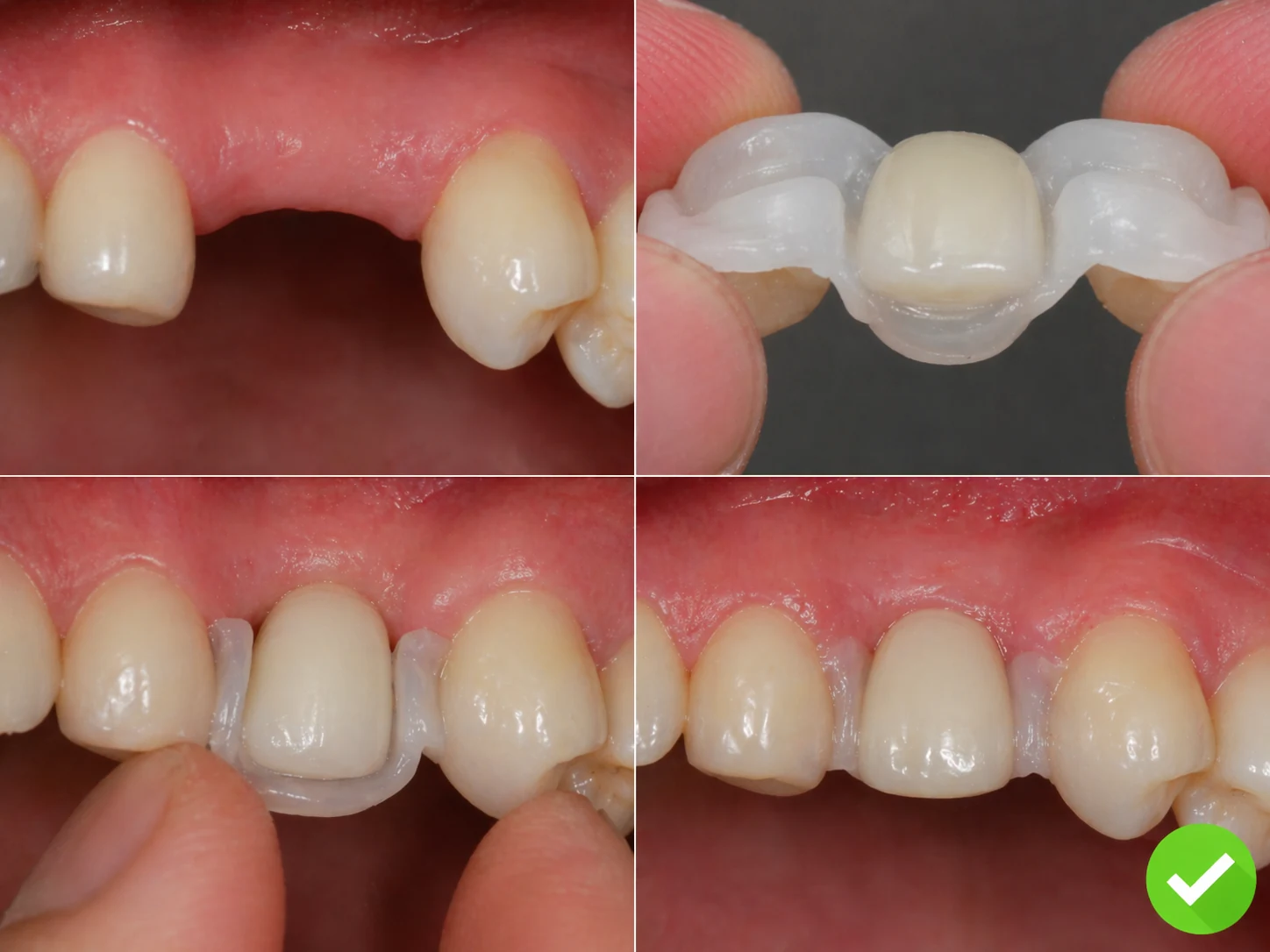 Vizuální návod — chybějící dolní boční rezák