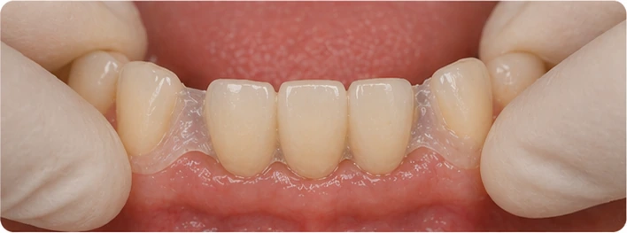 Dotvarování při okolních zubech